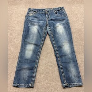 Almost Famous Dark Blue Denim with Cream Stitching 1673